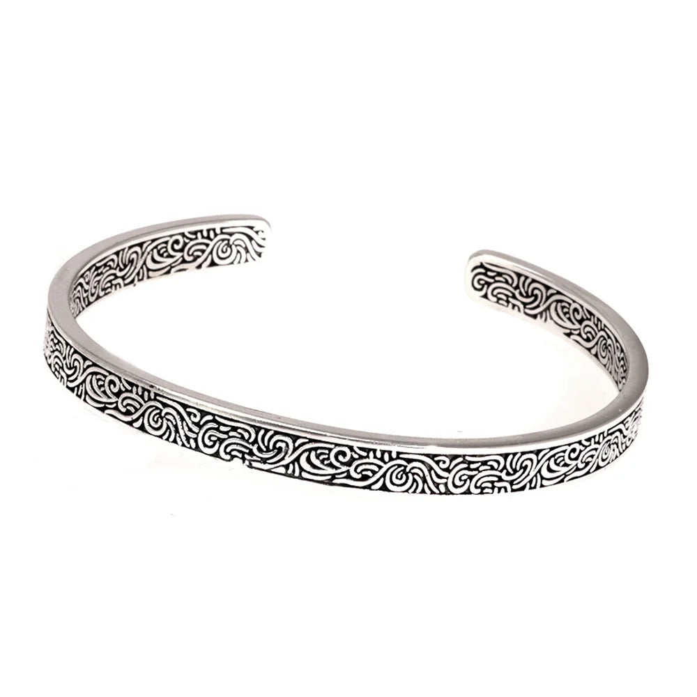REBEL 925 Sterling Silver Vintage Plant Pattern Jewellery Set