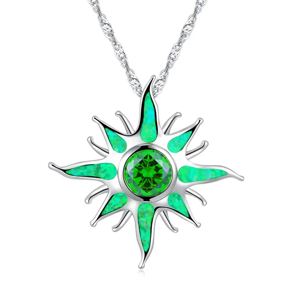 Aobao opal Necklace Gold Plated Statement Jewelry Party Evening Wear