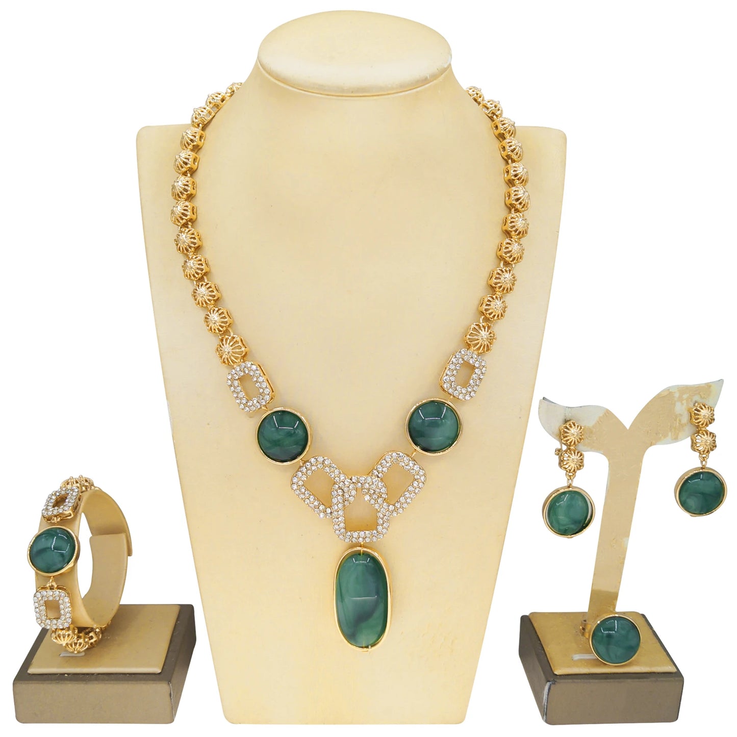 Zhuerrui Italiano Gold Designs Women Jewellery Set Party Fine Costume Jewelry Set Luxury Big Necklace Jewellery Sets HC24043214