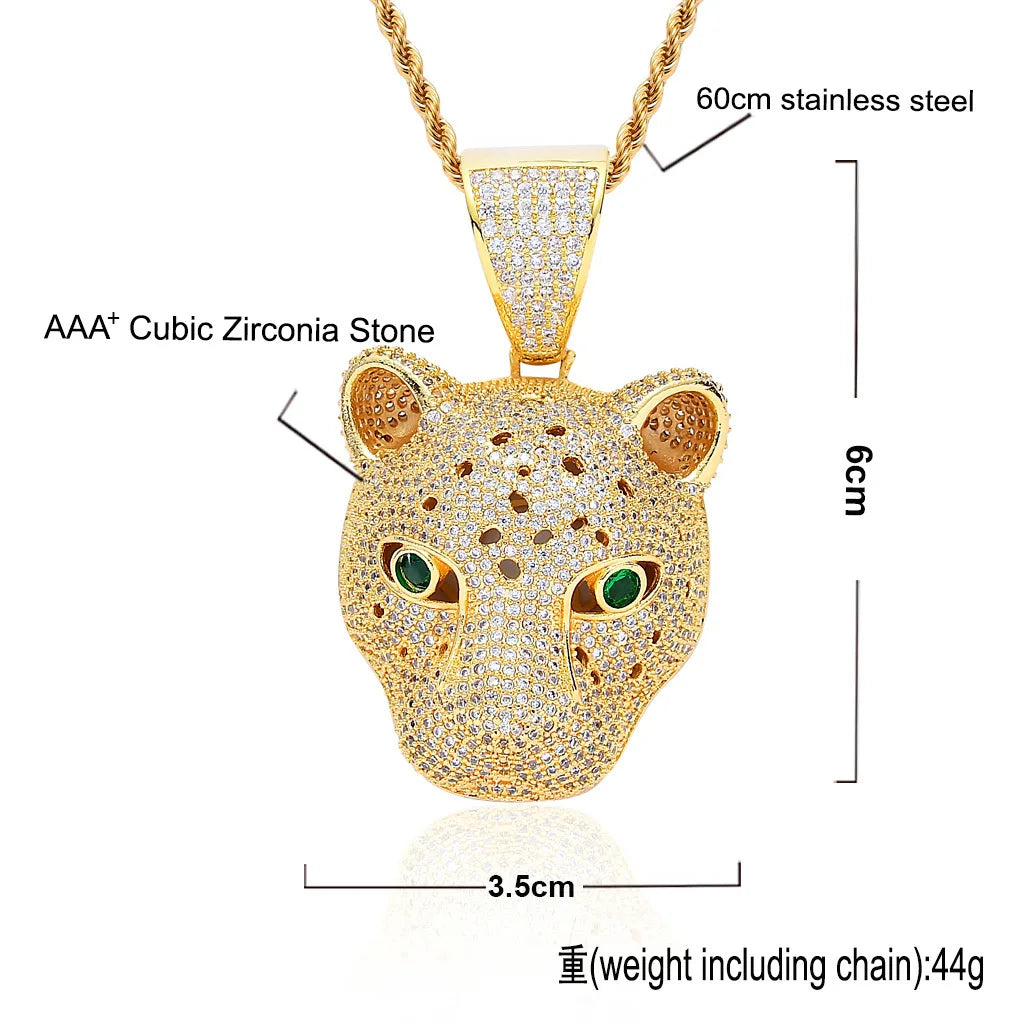 NEWLiFE BiG-BOSS Iced Out Cubic Zirconia Necklace in Brass for Men | Designer Hip-Hop Jewellery