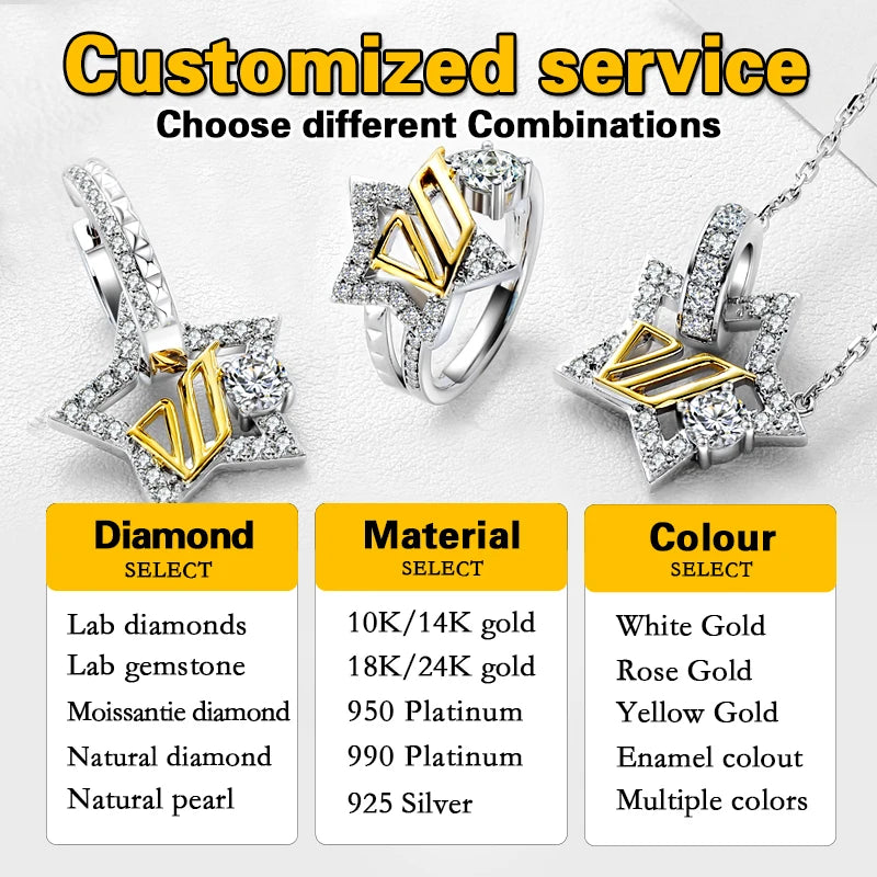 Gemfiori Princess New Geometric Diamonds Colored Lab Grown Gemstone Rings 18K 14K 10K Solid Gold Rainbow Crystal Ring for Women Girls
