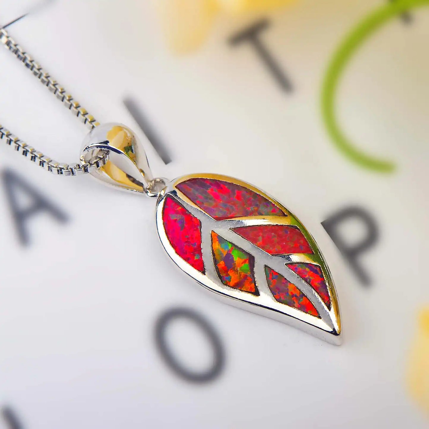 Opal Women's Bestseller Forest Series Anchor Necklace with Blue Pendant Copper Alloy Silver Plated Christian Box Chain Gift