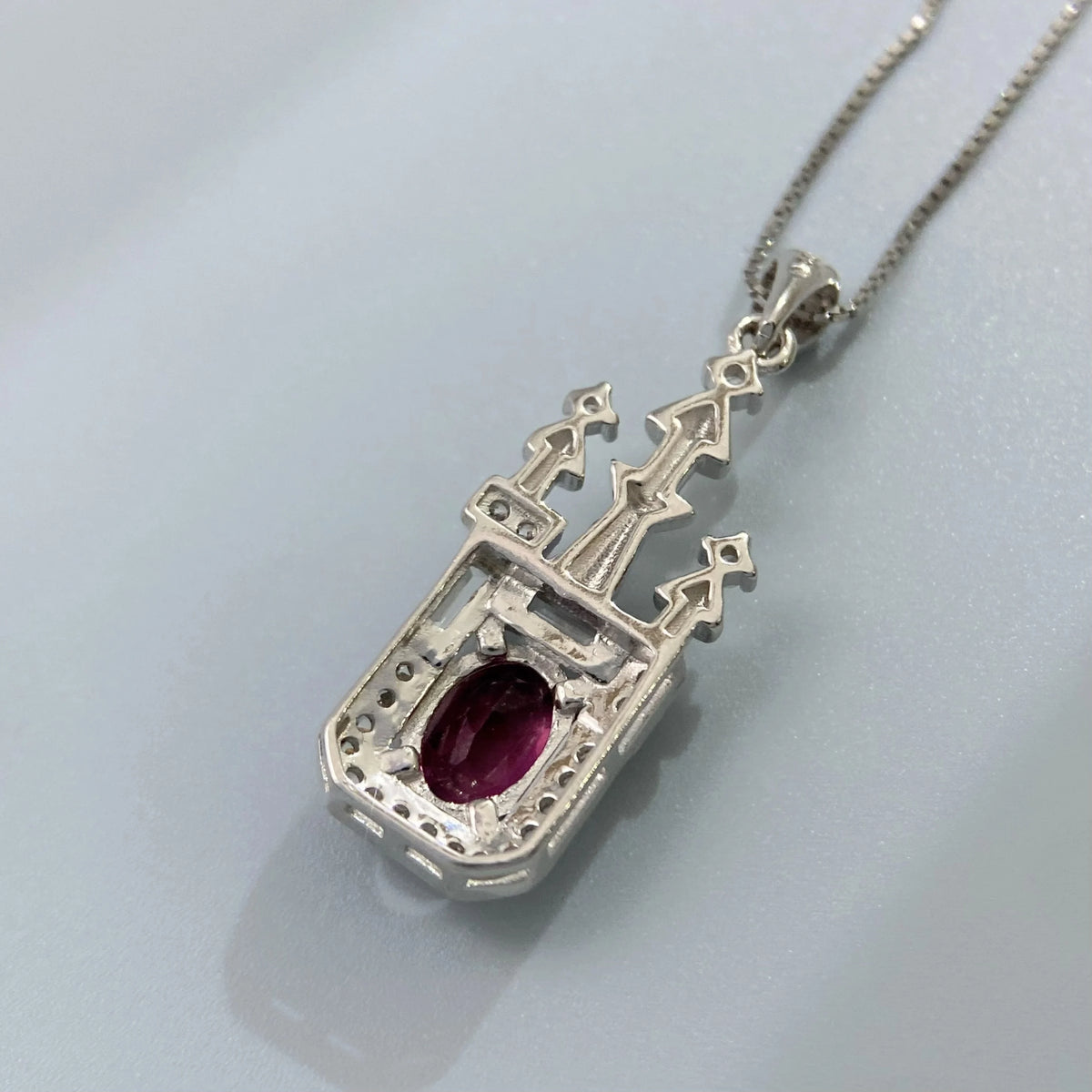 Gioiellieri Natural Pyrope Garnet Pendant with S925 Sterling Silver for Women Elegant Red Gemstone Necklace Jewelry January Birthstone Gift