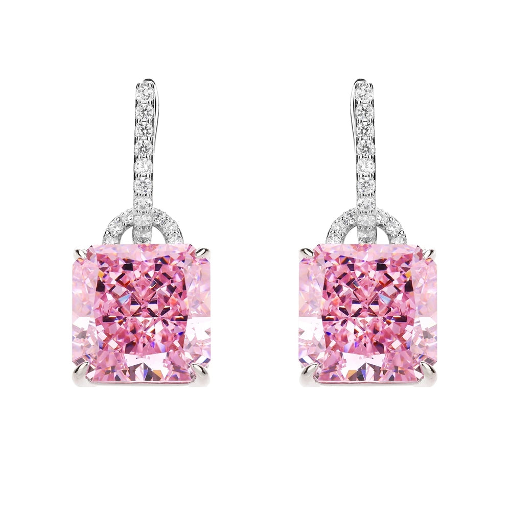 MUSHAN Jewelry Factory Pure Silver Stud Earrings Electroplated Platinum High Carbon Diamond Bestseller in Europe and America