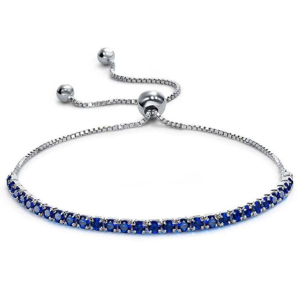 925 Silver Full Diamond Adjustable Bracelet | Couple Style