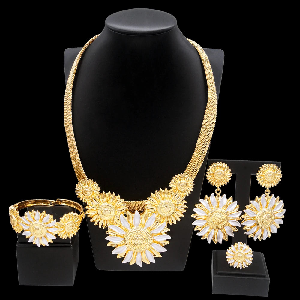 Zhuerrui Noble Brazilian Bridal Jewelry Set Brass Italian Gold Necklace Jewelry Fashion Nigerian Ladies Jewelry Set H00511