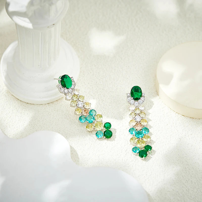 High End Dubai Double-layer pink Necklace and Earring Bracelet Set Fashionable Wedding Jewelry  Zircon Direct Sales Gift