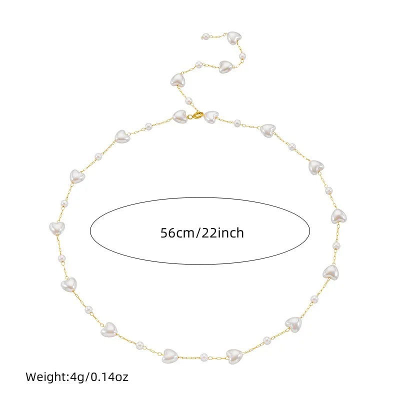 Gold Pearl Necklace & Bracelet Jewellery Set | Classic Elegance Fashion Set