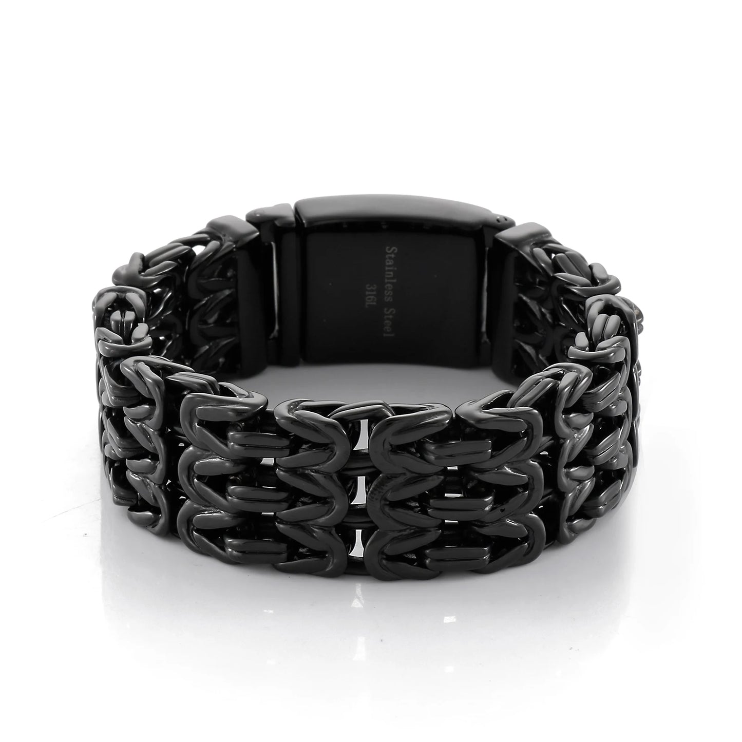 KALEN Punk Hiphop Different Width Bracelets Bangles Men Stainless Steel Jewelry Bracelet