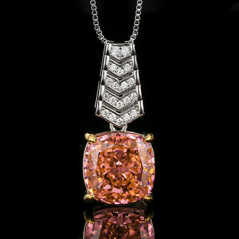 REDheart Ice Flower Cut Copper Inlaid Pearl Rhodium Plated Opening Ring Papalacha Light Luxury Jewelry Pendant Necklace Set Women's