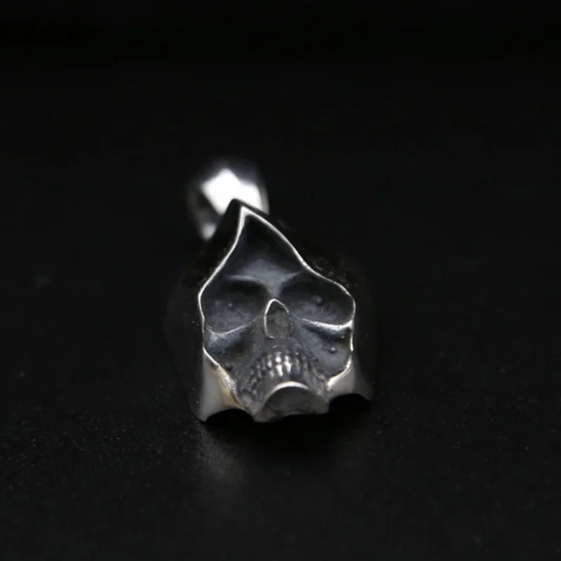 BiG-BOSS BOCAI S925 Sterling Silver Pendants for Men Retro Creative Assassin Rock Skull Charm Amulet Hi-Hop Punk Fashion Fine Jewelry