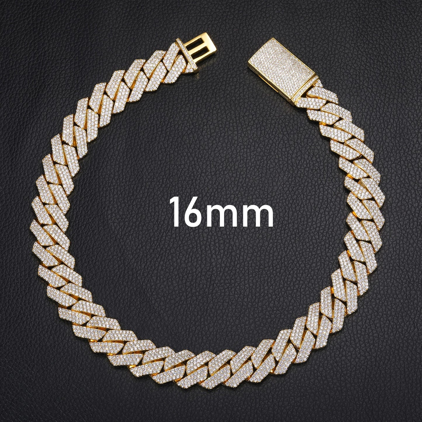 High Quality Cubana Hip Hop Jewelry 6-20mm 925 Sterling Silver VVS Moissanite Diamond Iced Out Cuban Link Chain Necklace for Men