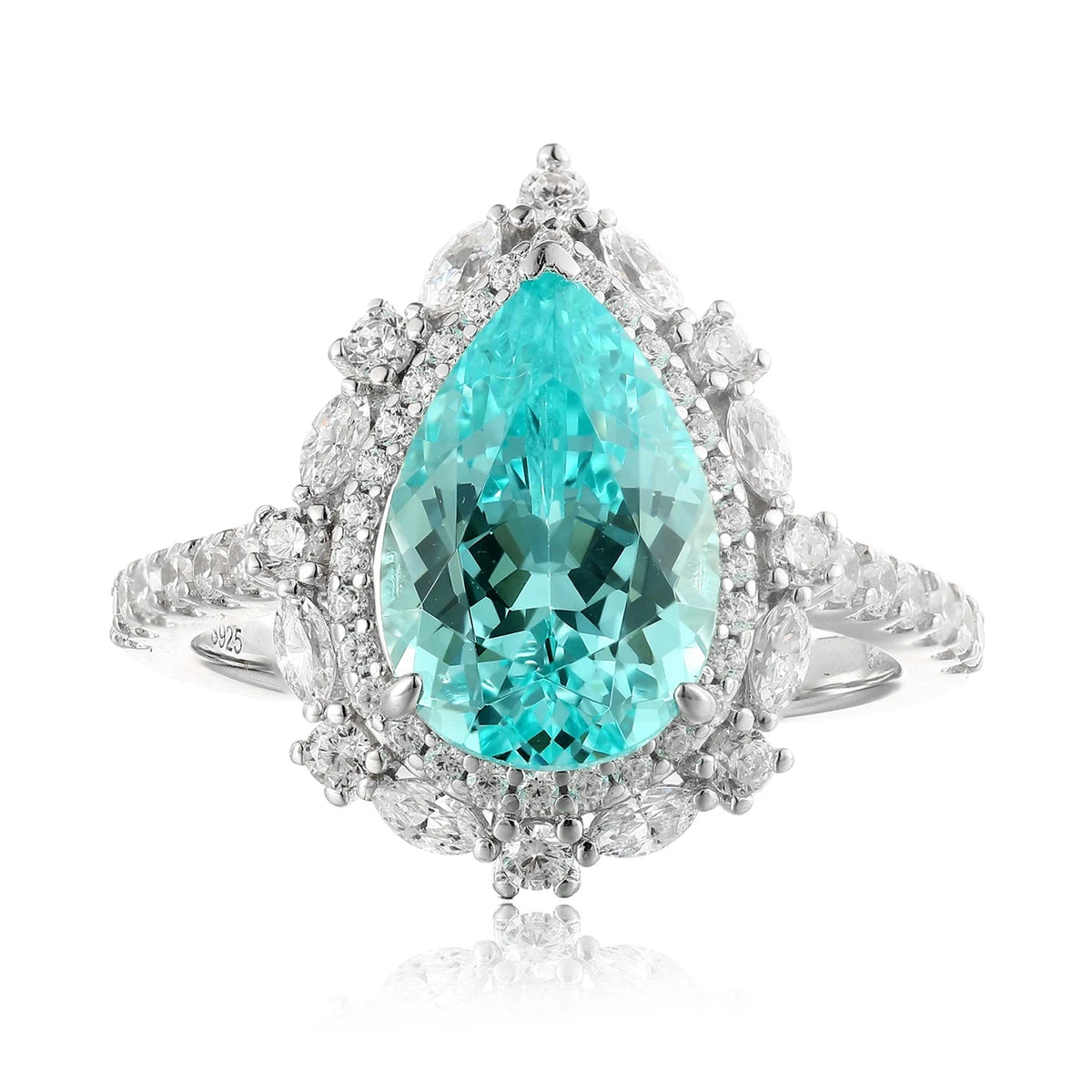 Gemfiori Factory Spot New Jewelry Pigeon Blood Red Emerald Sapphire Paraiba Lab Grown Gemstone Ring Exquisite Premium Grade Craftsmanship