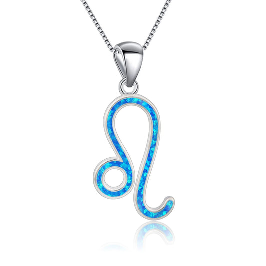 Modern Swirl Geometric Necklace Aobao Opal Inlaid Pendant Fashion Jewelry