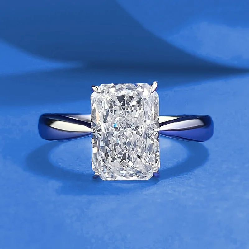 Trendy Design 925 Sterling Silver 5A 8A Cubic Zirconia Ring Engagement Wedding Rings Custom Fine Jewelry Manufacturing Supplies