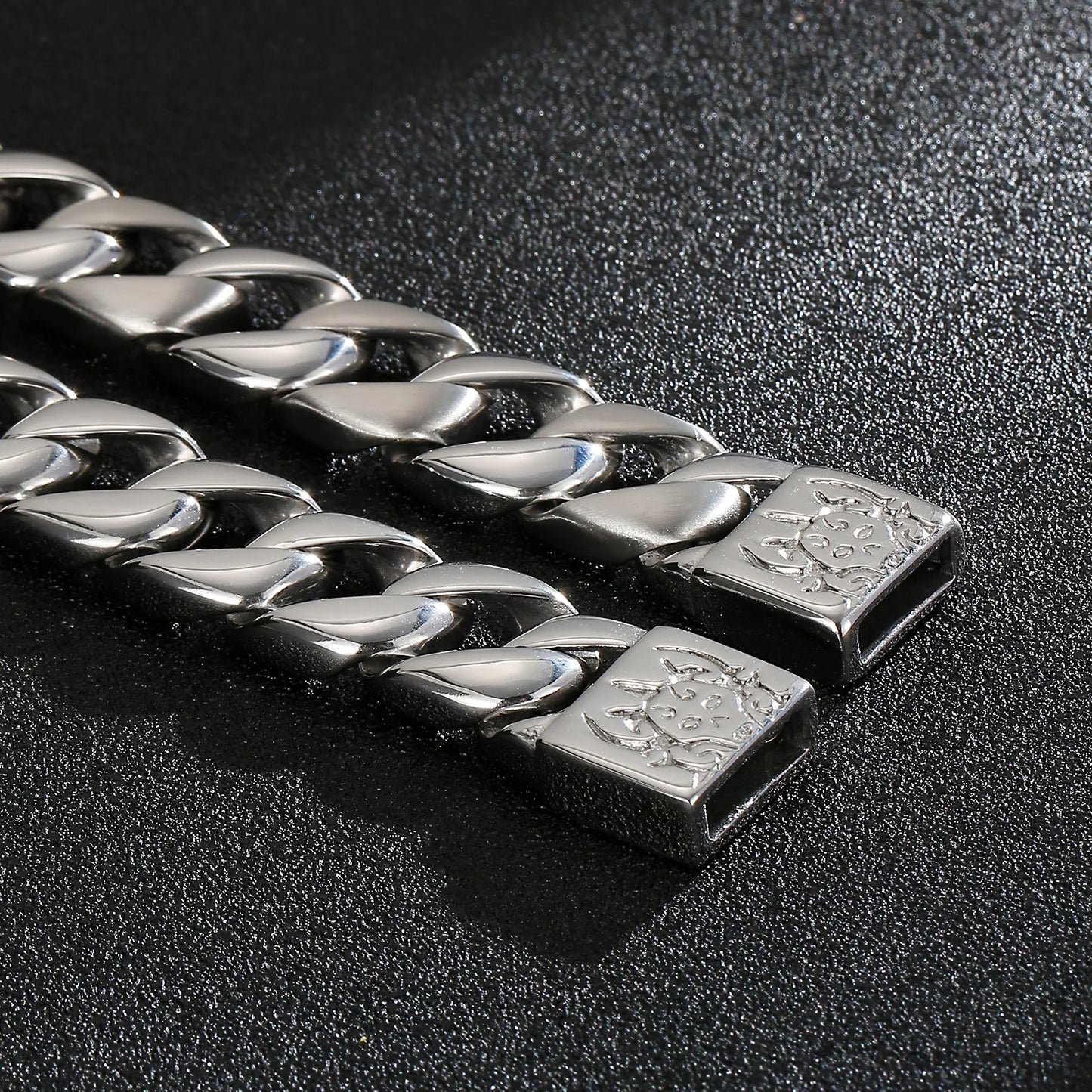 KALEN Personality Trendy 22cm Stainless Steel Shiny Men's Bracelet