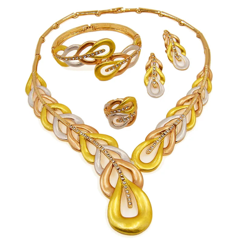 Zhuerrui Women Luxury butterfly Necklace African Jewelry Sets Xoxo Necklace SetHD20071514