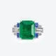 MuShan Jewelry Factory S925 Silver 4 Carat Artificial Gemstone Rectangular 8*10 Ring High Carbon Diamond Light Luxury Ring