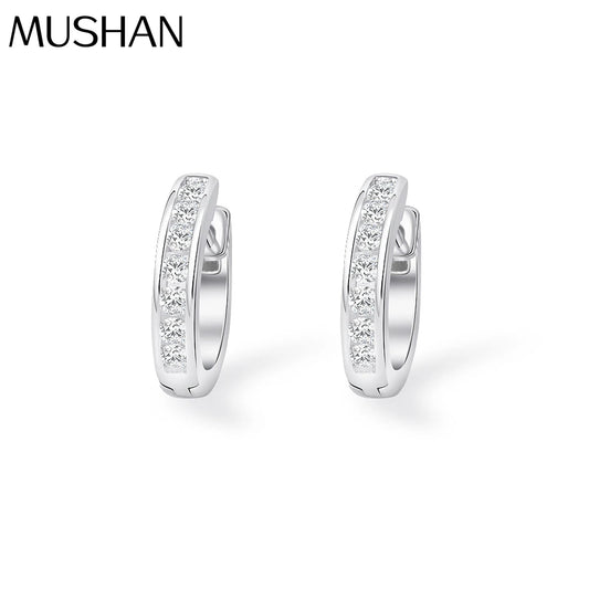 MUSHAN Jewelry Factory Popular 2mm S925 Sterling Silver Round Earrings in Europe and America Are Versatile
