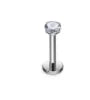 ASTM F136 Titanium Multi Color Zirconia Stud Earrings Nose Lip Ear Cartilage Rings Body Piercing Jewelry