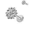S&S ASTM F136 Titanium Labret Stud | Zircon | 83 Designs | Titanium & Gold
