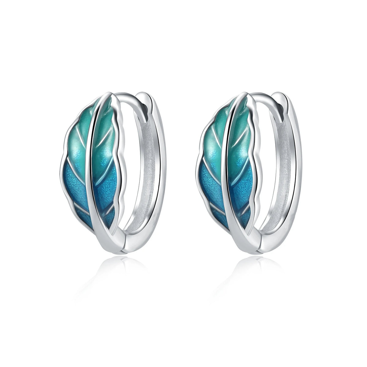 S&S Zircon Plant & Maple Leaf Hoop Earrings — S&S Collection