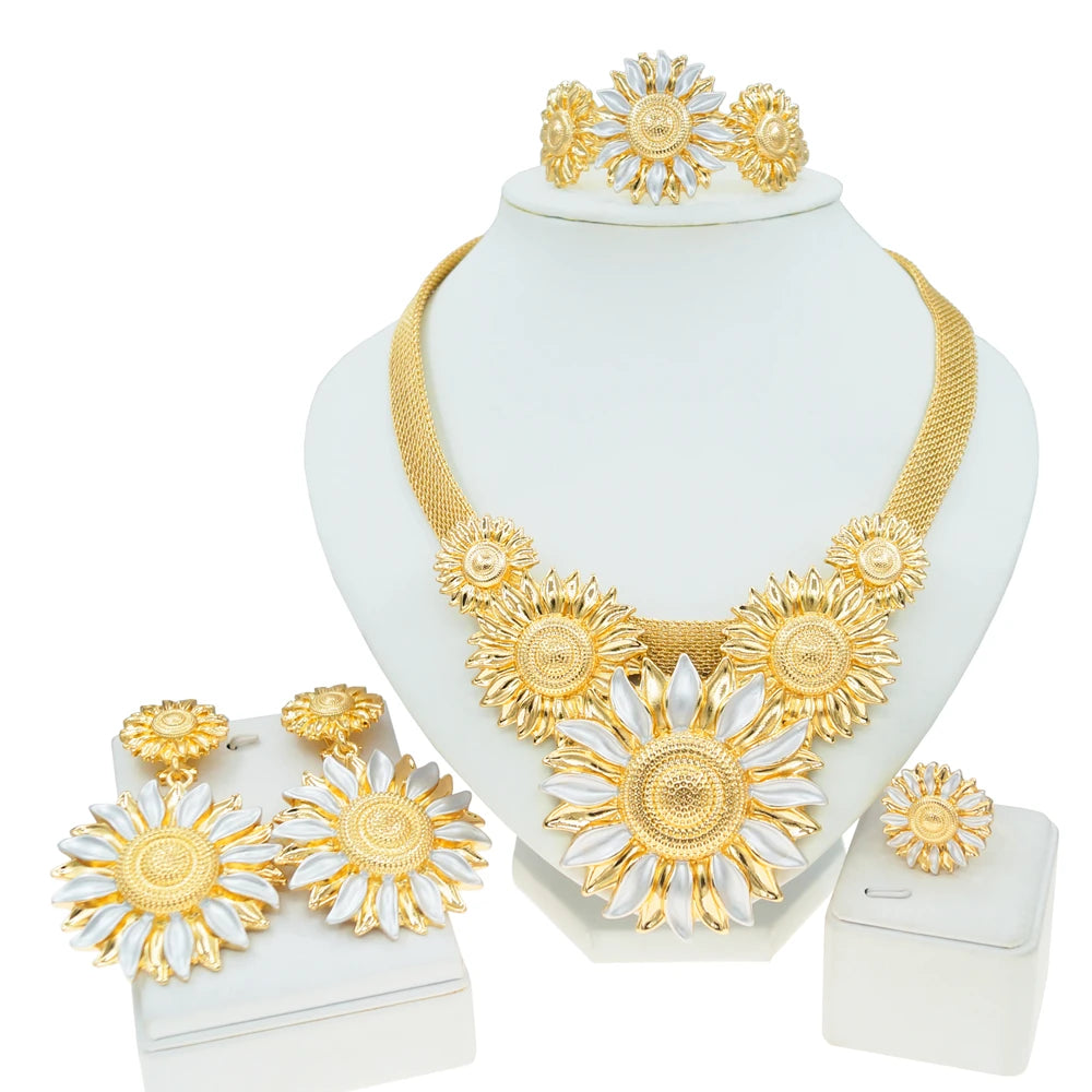 Zhuerrui Noble Brazilian Bridal Jewelry Set Brass Italian Gold Necklace Jewelry Fashion Nigerian Ladies Jewelry Set H00511