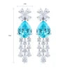 Gemfiori Anster High Quality S925 Lab Grown Paraiba Earring Stud Dainty Gemstone Stud Earrings for Women Daily Wear Gift