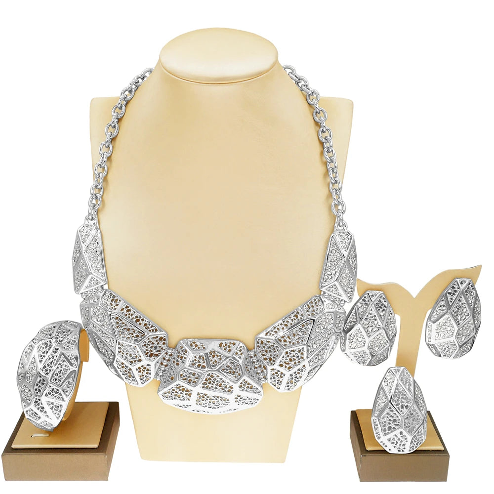 Zhuerrui Luxury Italian Ladies Butterfly Jewelry Set Brass Brazilian Gold Necklace Jewelry Nigerian Ladies Jewelry Set H00523