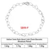 RINNTIN SB Finding Jewelry Men Cuban Link Chain Bracelet Custom Pulsera Men Hip Hop 925 Sterling Silver Chain Bracelet