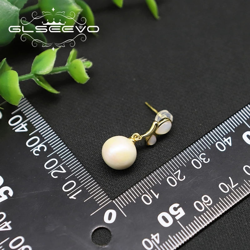 Natural Freshwater Pearl 925 Sterling Silver Earrings High Quality  Butterfly Jewelry Pearl Accessories