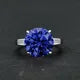 MuShan Jewelry Factory Popular 6ct Round 12mm5A High Carbon Diamond Ring Simulation Diamond Ring in Europe and America