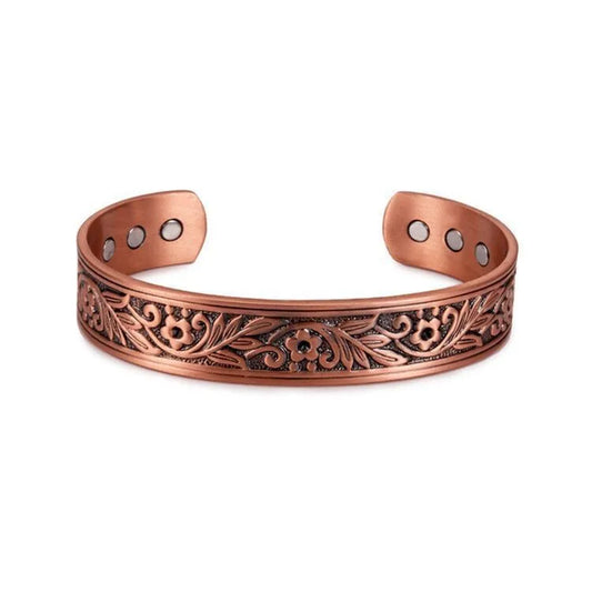 Vintage Magnetic Bracelet, Adjustable Open Cuff with Celtic Knot Design, for Men & Women
