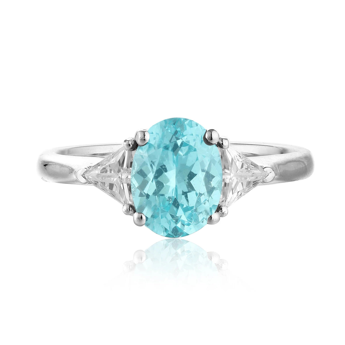 Gemfiori Lab Created Paraiba Ring 925 Sterling Silver Fine Jewelry Suitable for All Occasions Daily Party Wear Custom Available
