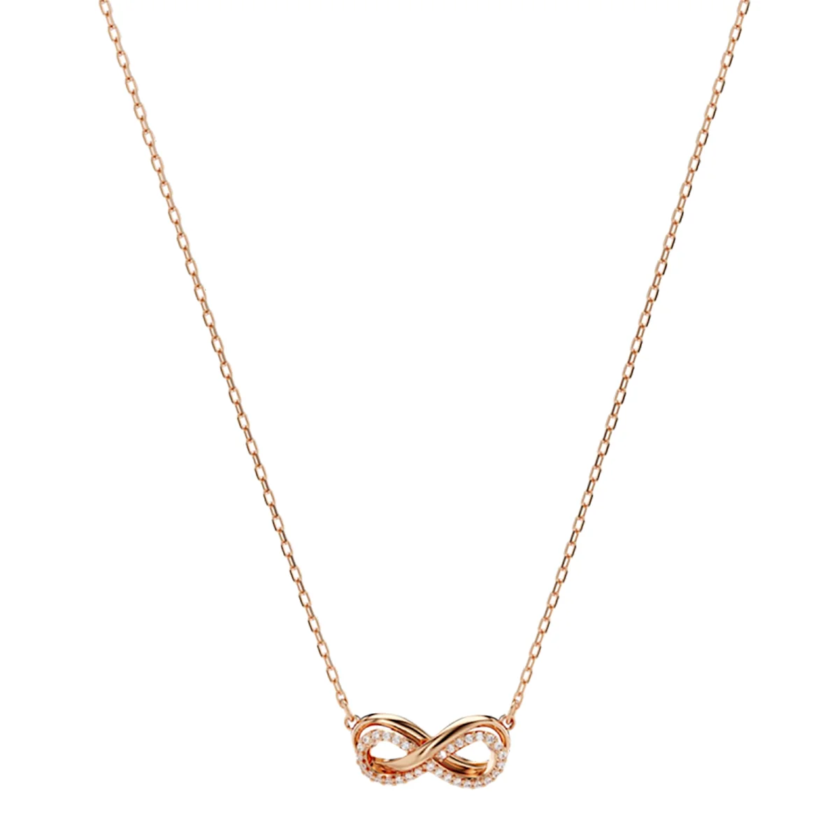S&S Women Classic Copper Circle Crystal Zircon Pendant Necklace Silver Rose Gold Plated Sparkling Cubic Zirconia Dainty Chain Party
