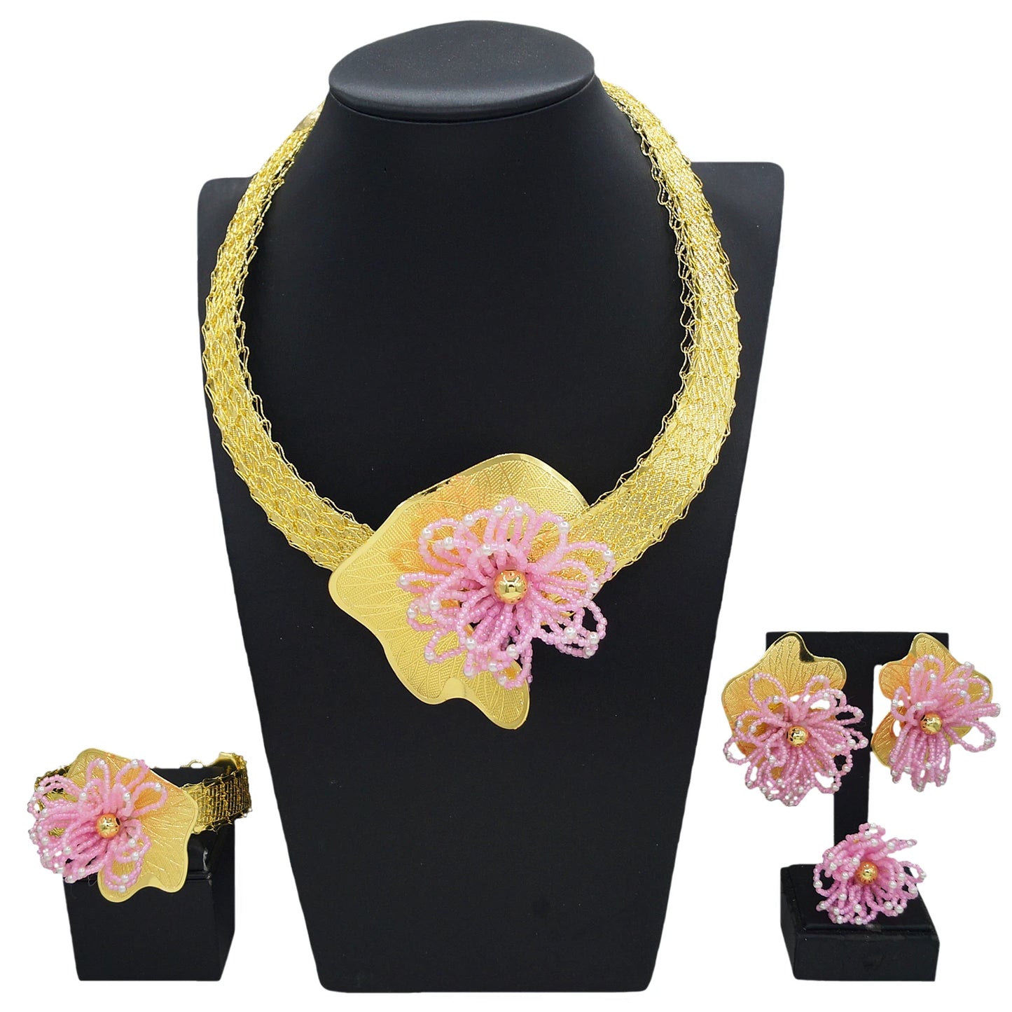Zhuerrui Pendant Bangle Earrings Ring Chain Jewelry Set Italian Bridal Jewelry Set Women's Necklace Jewelry SetMY16535