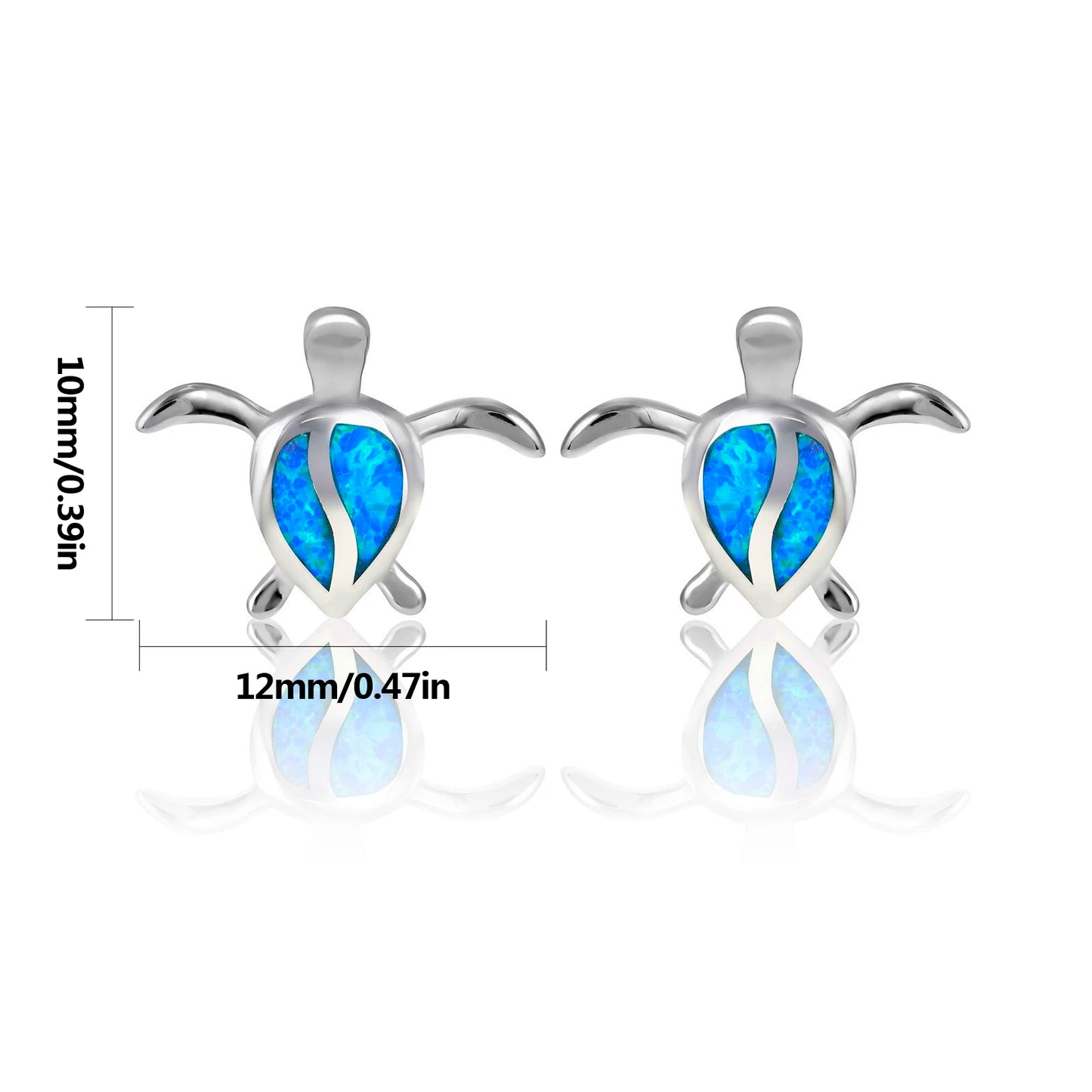 Aobao Water Drop-shaped Alloy Sea Turtle Earrings