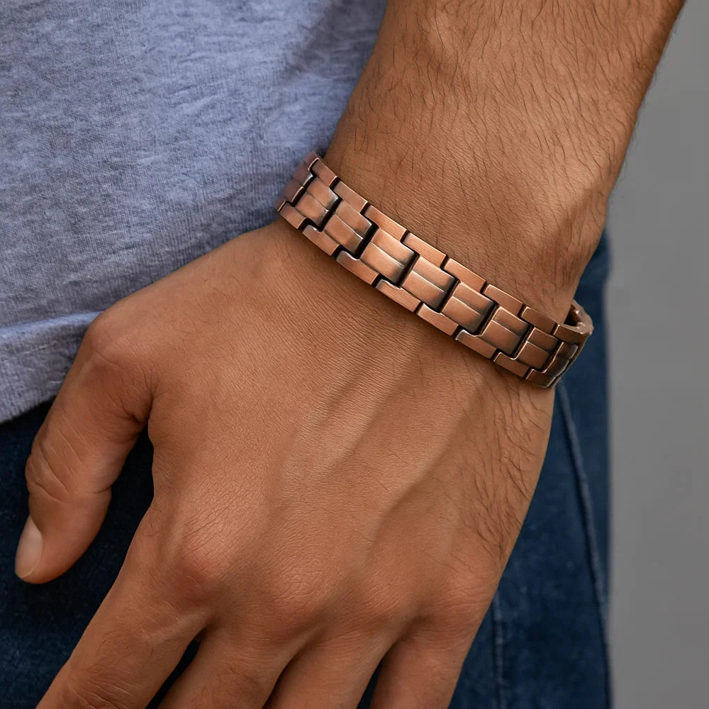NewLife - Magnetic Geometric Pure Copper Chain Bracelet