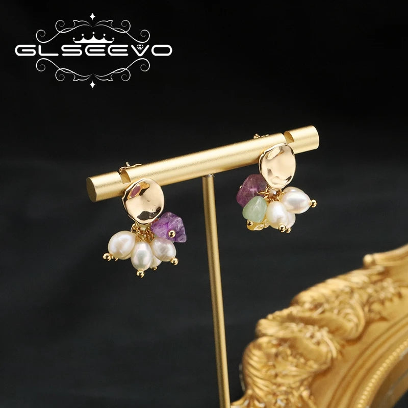 Original Design Colorful Crystal Deads Earrings Korean Fashion Style Cute Woman Eardrop Exquisite Charms Banquet Jewelry