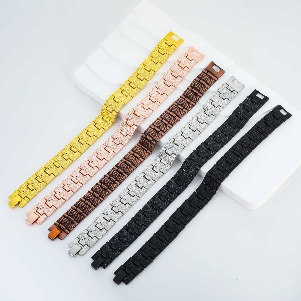 Hot-Selling High-End Kevlar Gold Plated Zinc Alloy Strong Neodymium Magnet Magnetic Therapy Bracelet