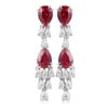 Gemfiori Anster High Quality S925 Lab Grown Ruby Earring Stud Dainty Gemstone Stud Earrings for Women Daily Wear Gift
