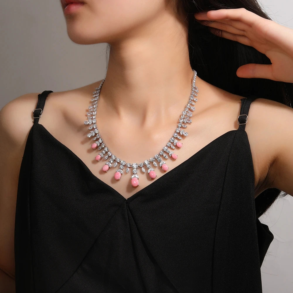MUSHAN Jewelry Factory S925 Pure Silver Light Luxury Jewelry Women High End Electroplated Gold High Carbon Diamond Bestseller