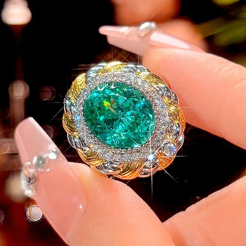 Gemfiori 2025 Hot Selling New Jewelry Simulation Bird's Nest Para Green Jewelry Retro Drawing Set