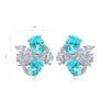 Gemfiori Anster High Quality S925 Lab Grown Ruby Earring Stud Dainty Gemstone Stud Earrings for Women Daily Wear Gift
