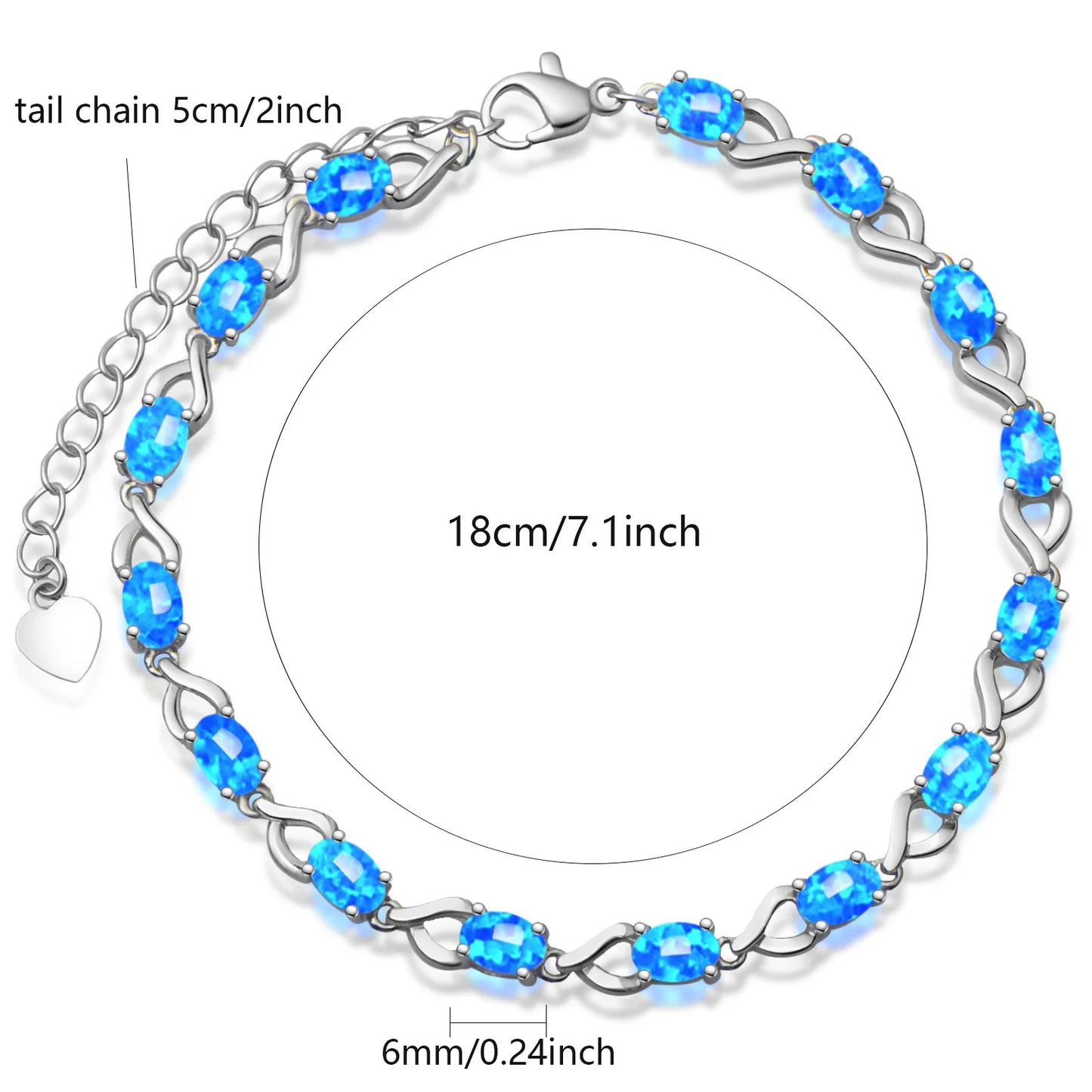 New Arrival Geometric Brass Silver Plated Christian Opal Women's Trendy Bracelet Bulk for Daily Wear