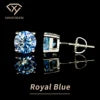 Spot Wholesale Bulk Trendy Fine Jewelry 925 Silver Color Vvs Diamond Moissanite Mossanite Screw Back Stud Earrings for Men Women