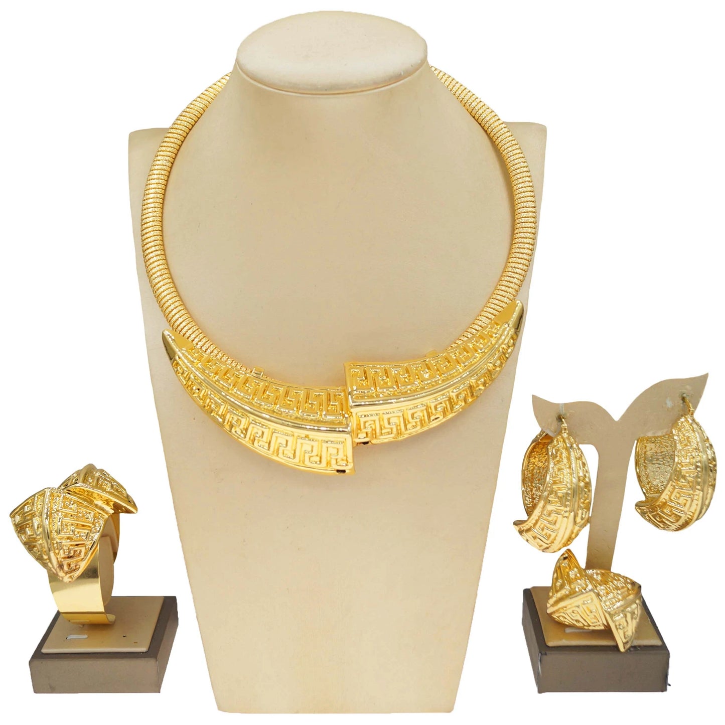 Zhuerrui High Quality New Jewelry Set Nigeria Fashion Women Jewelry Charm Bracelet Engagement Ring Anniversary Party GiftHK01522
