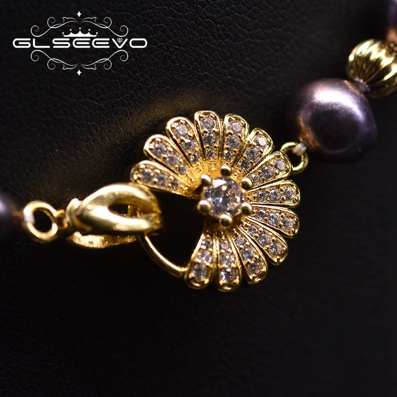 Handmade Natural Freshwater Baroque Pearl Necklace Ladies Anniversary Gift Vintage Jewelry