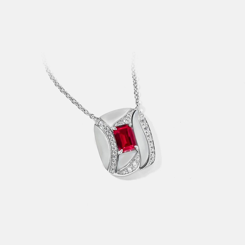 MuShan Jewelry Factory 925 Sterling Silver Necklace for Women High End High Carbon Diamond Cross Border Bestseller