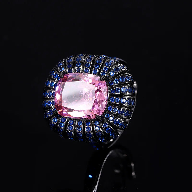 Gemfiori Light Luxury Earrings Necklace Ring Set High-end and Elegant Jewelry Fashionable and Versatile Jewelry